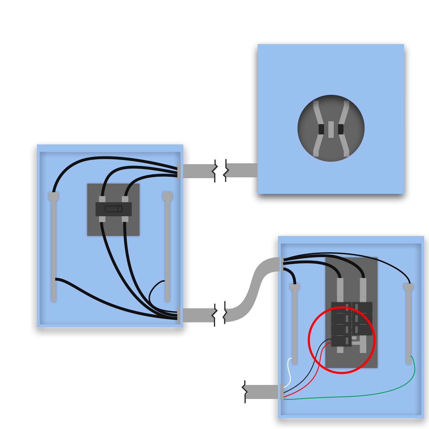 Backfeed Breaker - Separate Disconnect wiring diagram