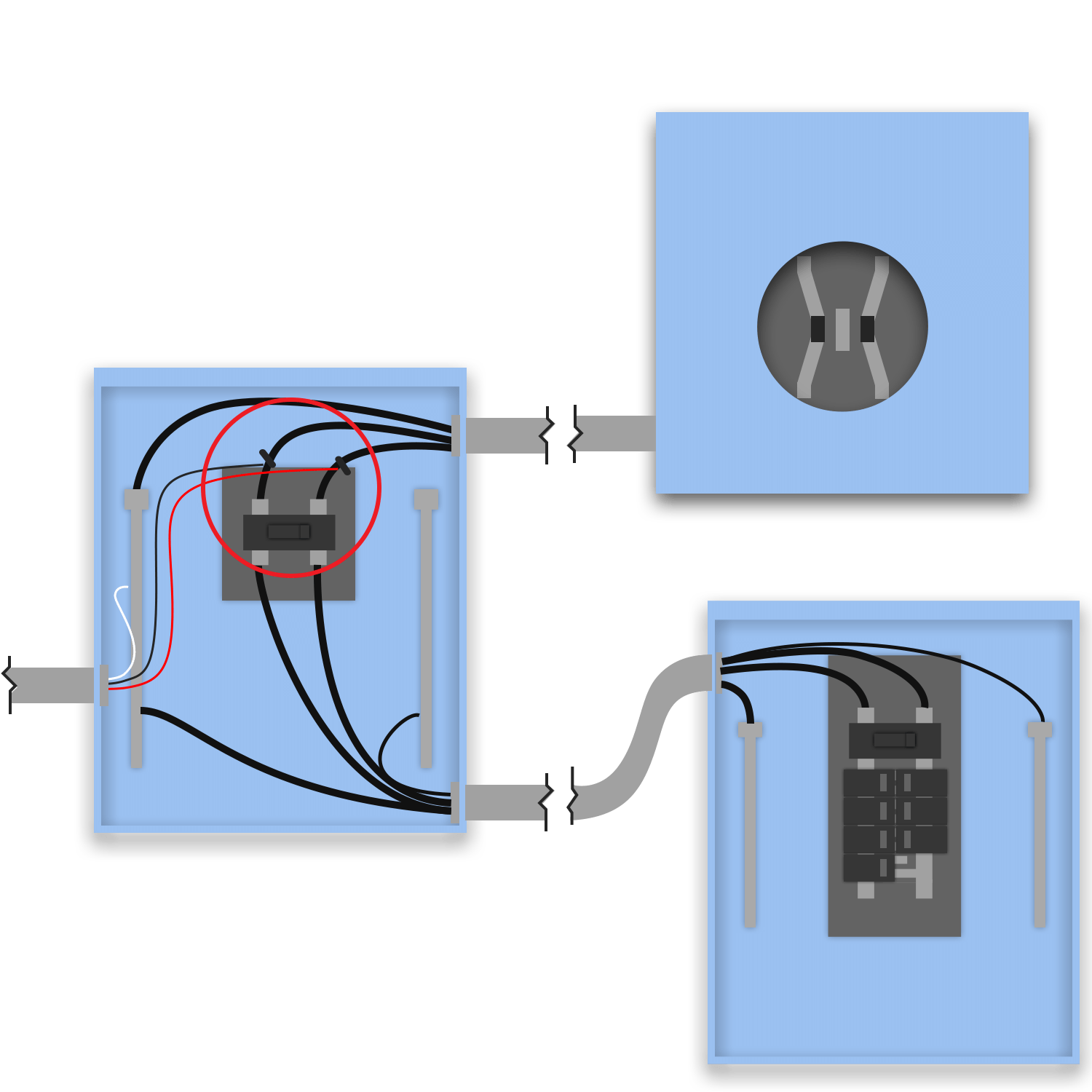Supply Side + Fused Main wiring diagram