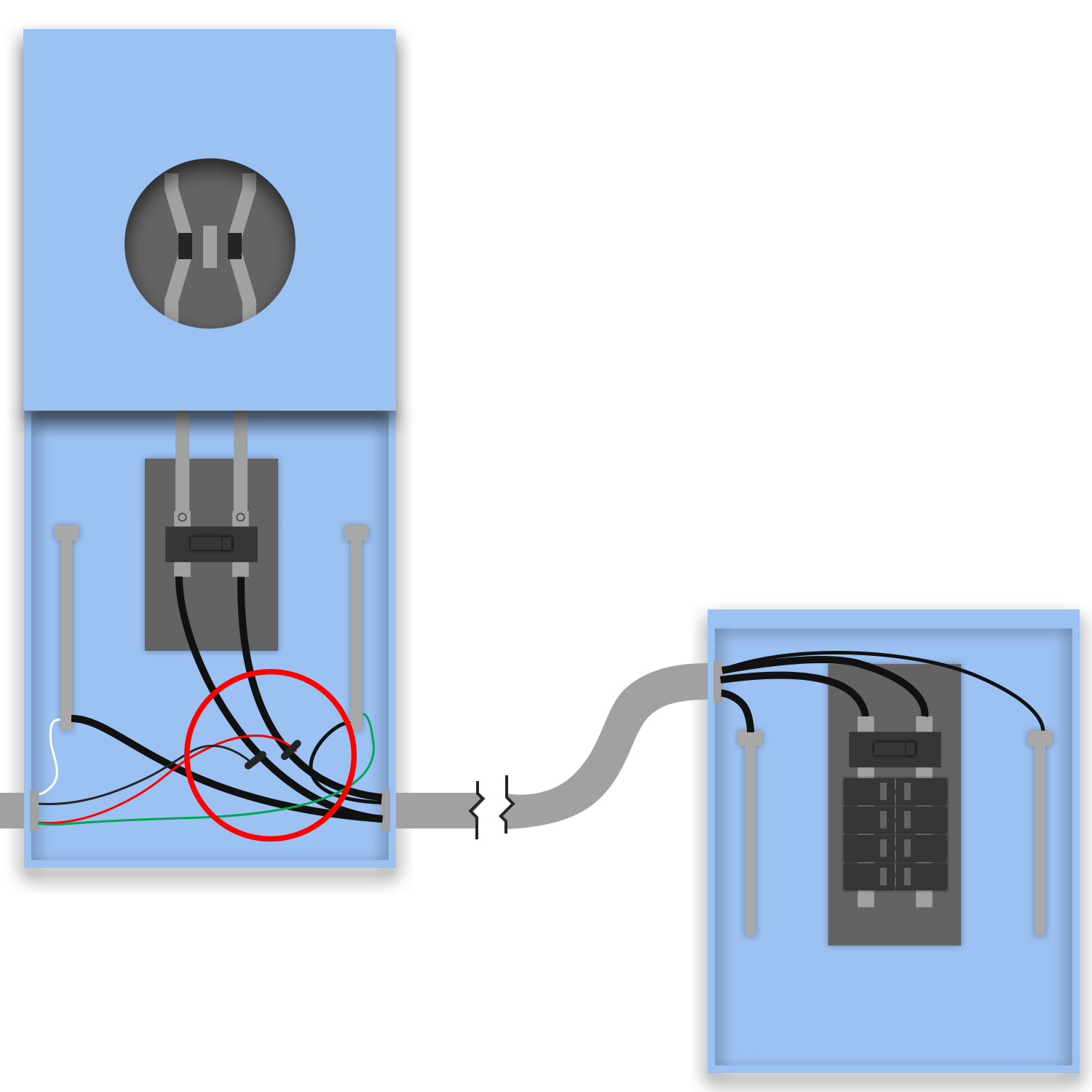 Load Side Tap - Meter-Main Disconnect wiring diagram